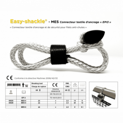 Dispositif d'ancrage textile, mousqueton EN795-B | Easy Snap-shackle®