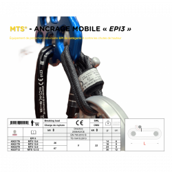 Point d'Ancrage Textile Amovible EN 795-B | MTS® : Le Connecteur EPI3