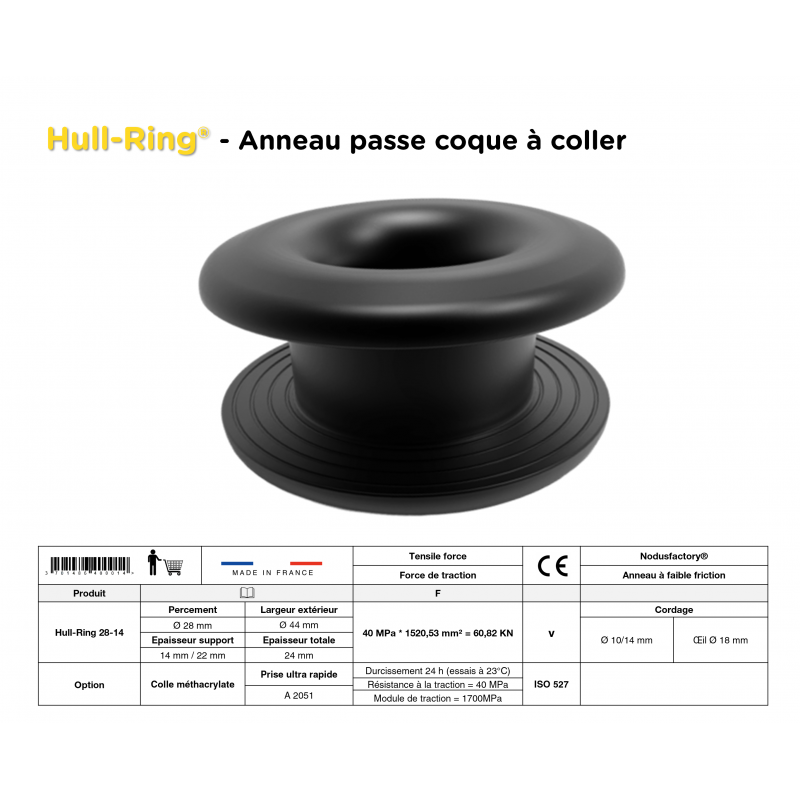 Anneau a faible friction passe coque | Hull-Ring