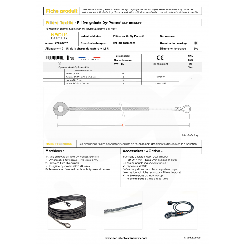 Filière Textile pour voilier | Filière Dy-Protect