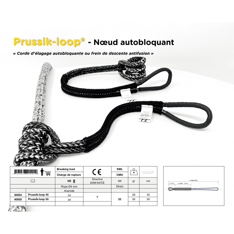Anneau de Freinage Haute Thermicité | Prusik-loop Safe