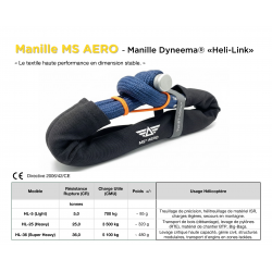 Manille Textile Haute Performance | Manille MS® AERO "Heli-Link"